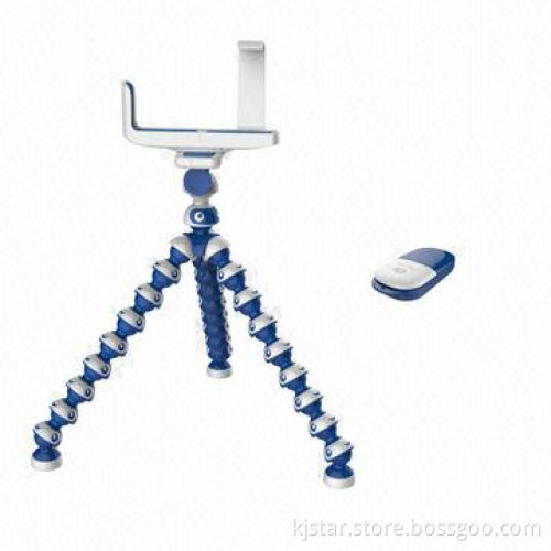 Mobile phone tripod with remote controller for self-shooting
